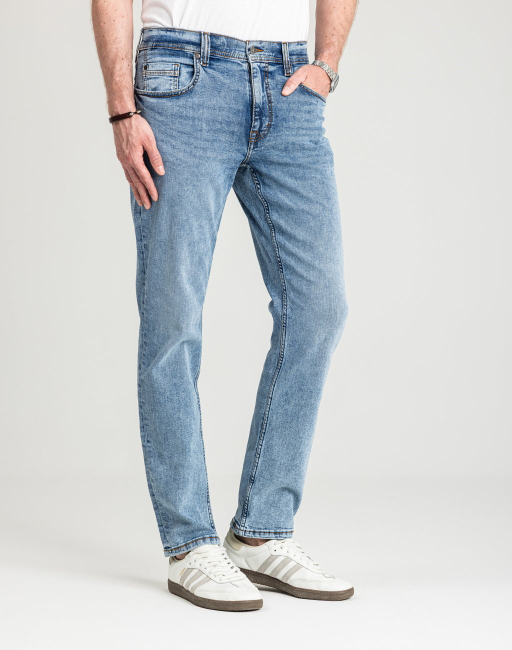 Męskie Spodnie Jeansowe Mustang Style Washington Straight Denim Blue 1016617 5000 202
