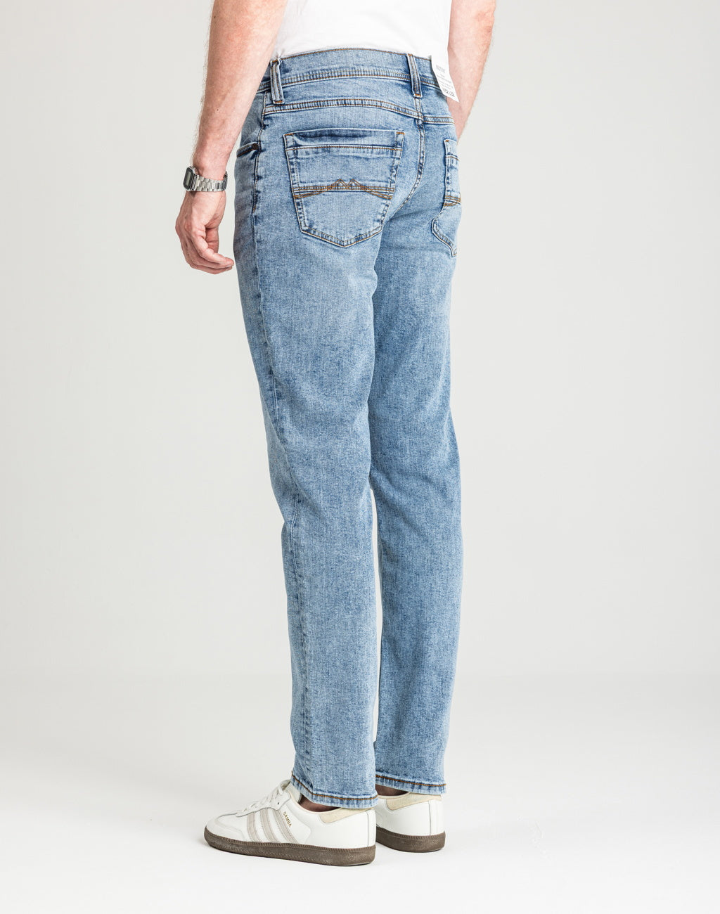 Męskie Spodnie Jeansowe Mustang Style Washington Straight Denim Blue 1016617 5000 202
