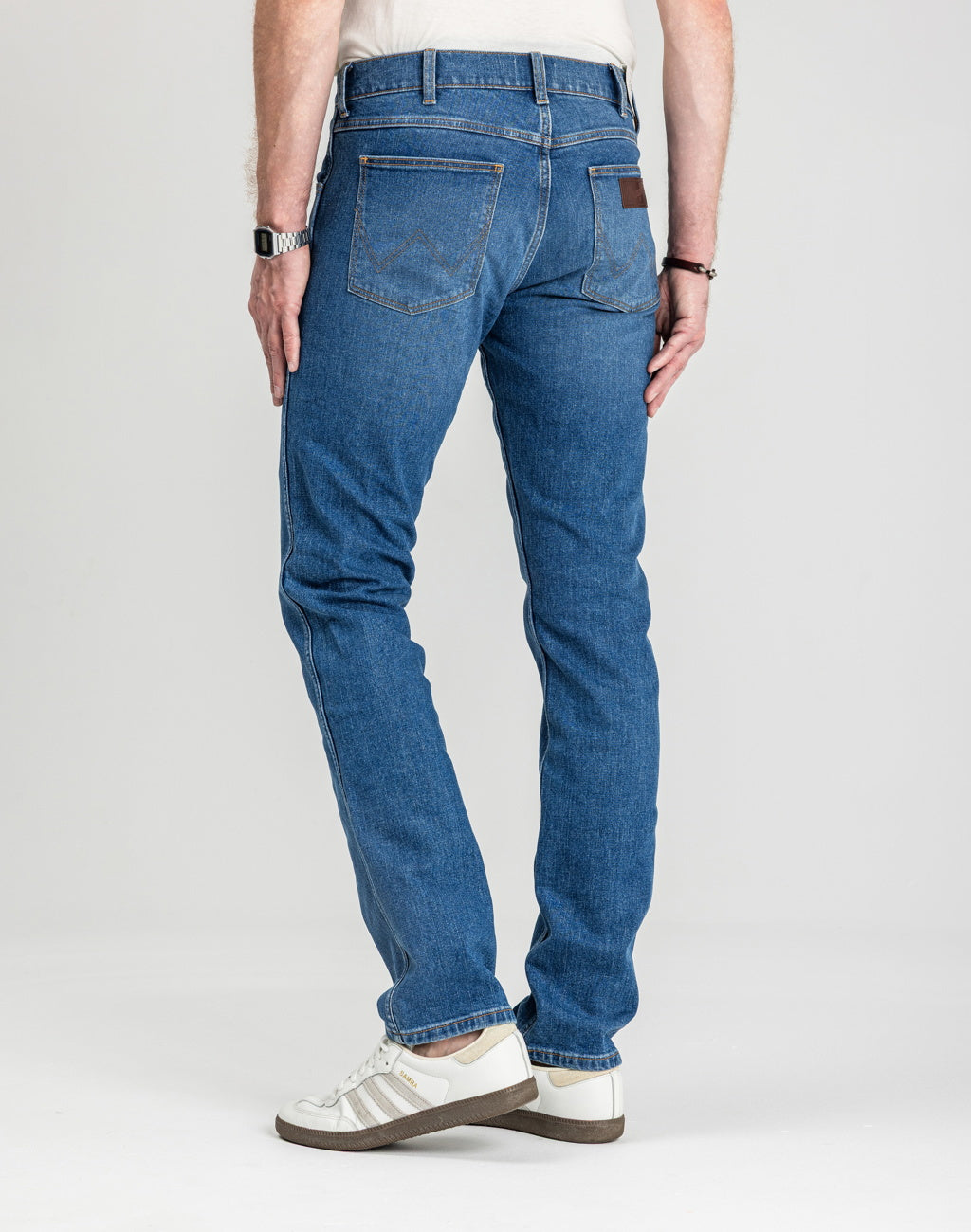 Męskie Spodnie Jeansowe Wrangler Greensboro Oakwood Blue 112371374