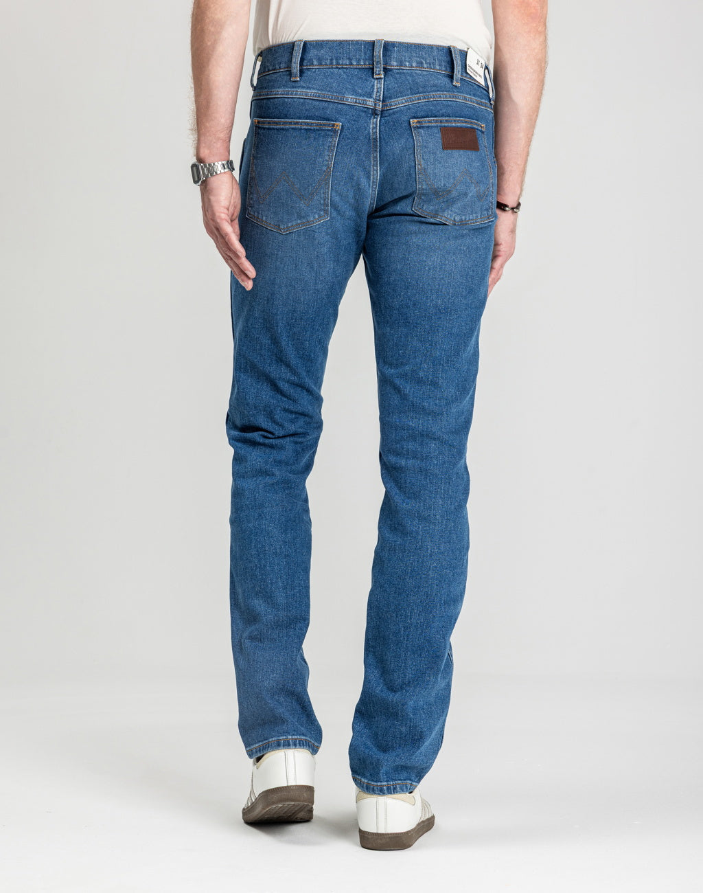 Męskie Spodnie Jeansowe Wrangler Greensboro Oakwood Blue 112371374