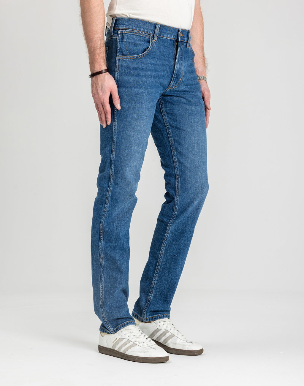 Męskie Spodnie Jeansowe Wrangler Greensboro Oakwood Blue 112371374