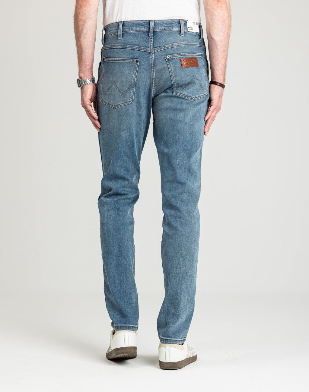 Męskie Spodnie Wrangler River Grey Light 112373002