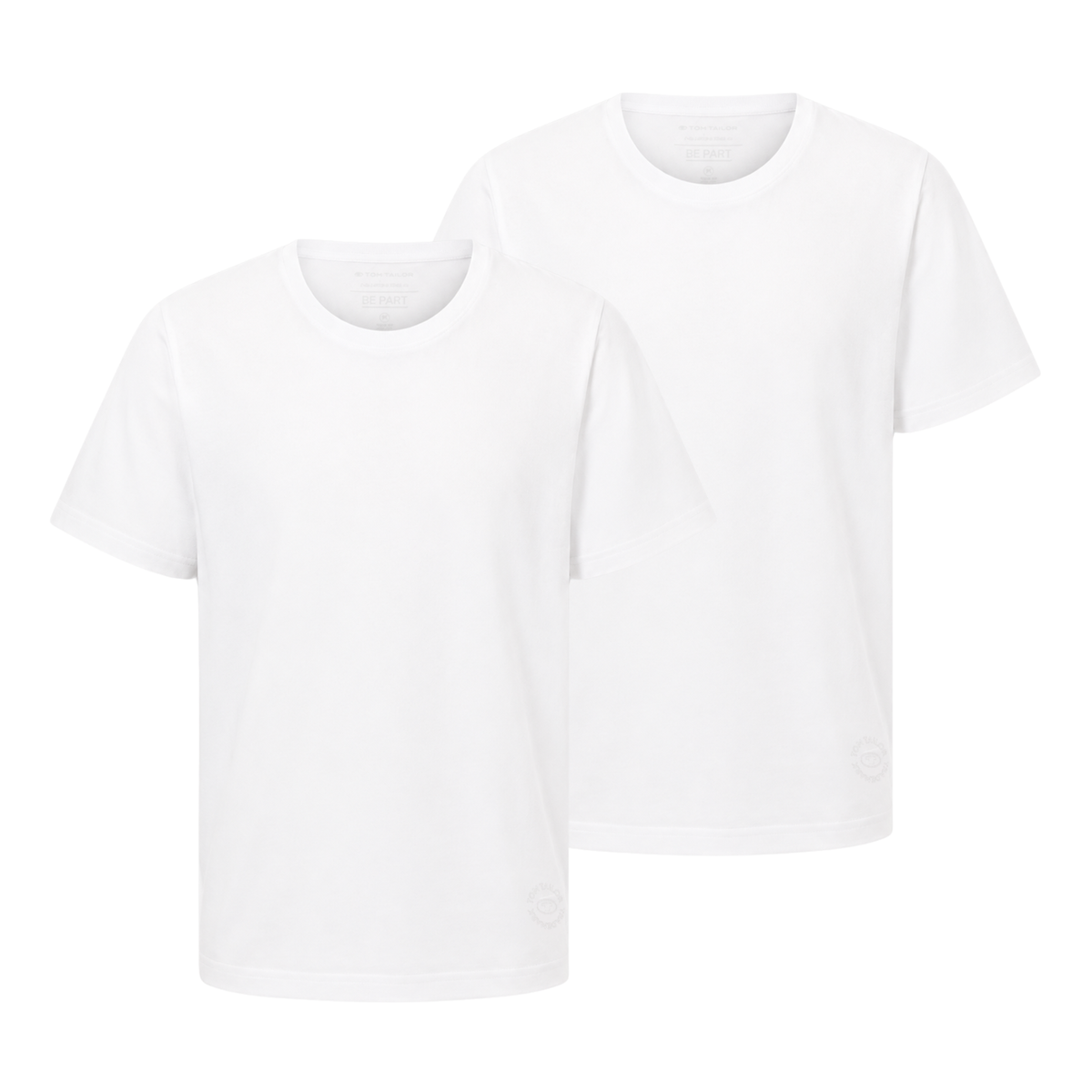 Dwupak Męska Koszulka Tom Tailor Doublepack Crewneck Tee White 1037741 20000