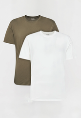 Męska Koszulka Wrangler 2 Pack Tee Dusty Olive 112321466