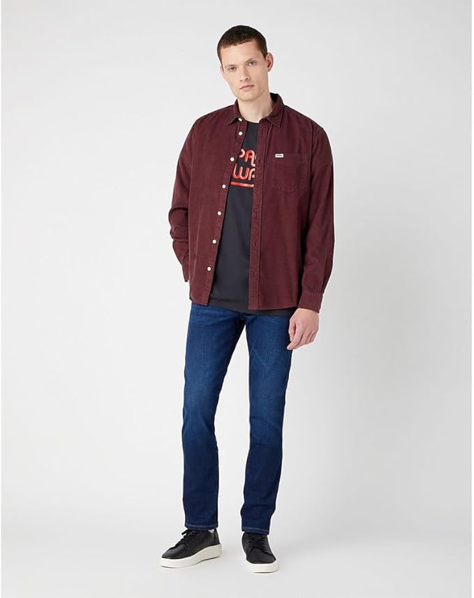 Męskie Spodnie Jeansowe Wrangler Larston Brushed Stone 112341429