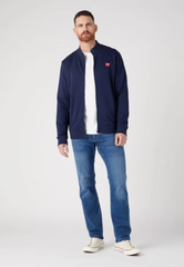 Meska Bluza Wrangler Funnel Neck Zip Real Navy 112341207