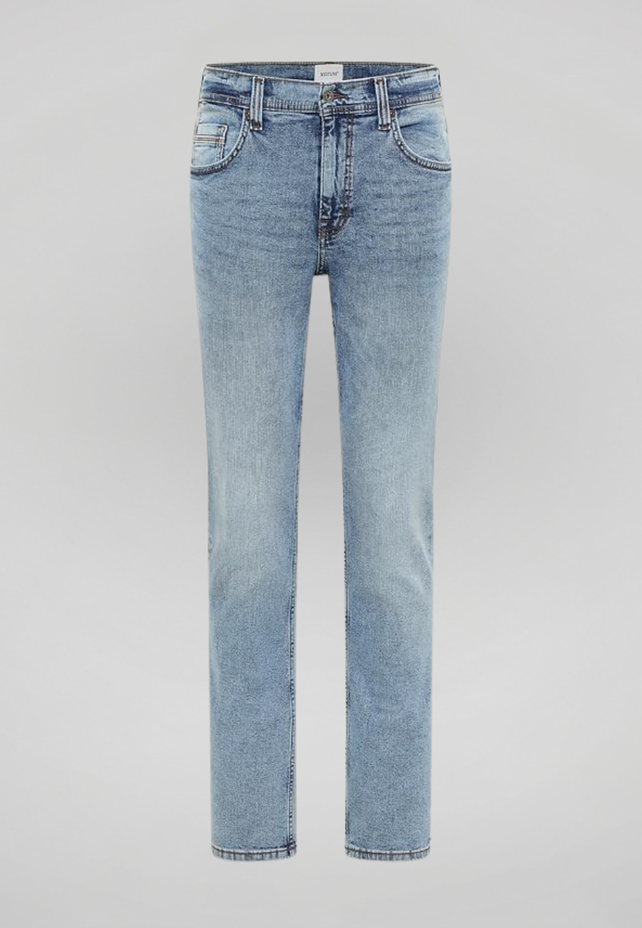 Męskie Spodnie Jeansowe Mustang Style Washington Straight Denim Blue 1016617 5000 202