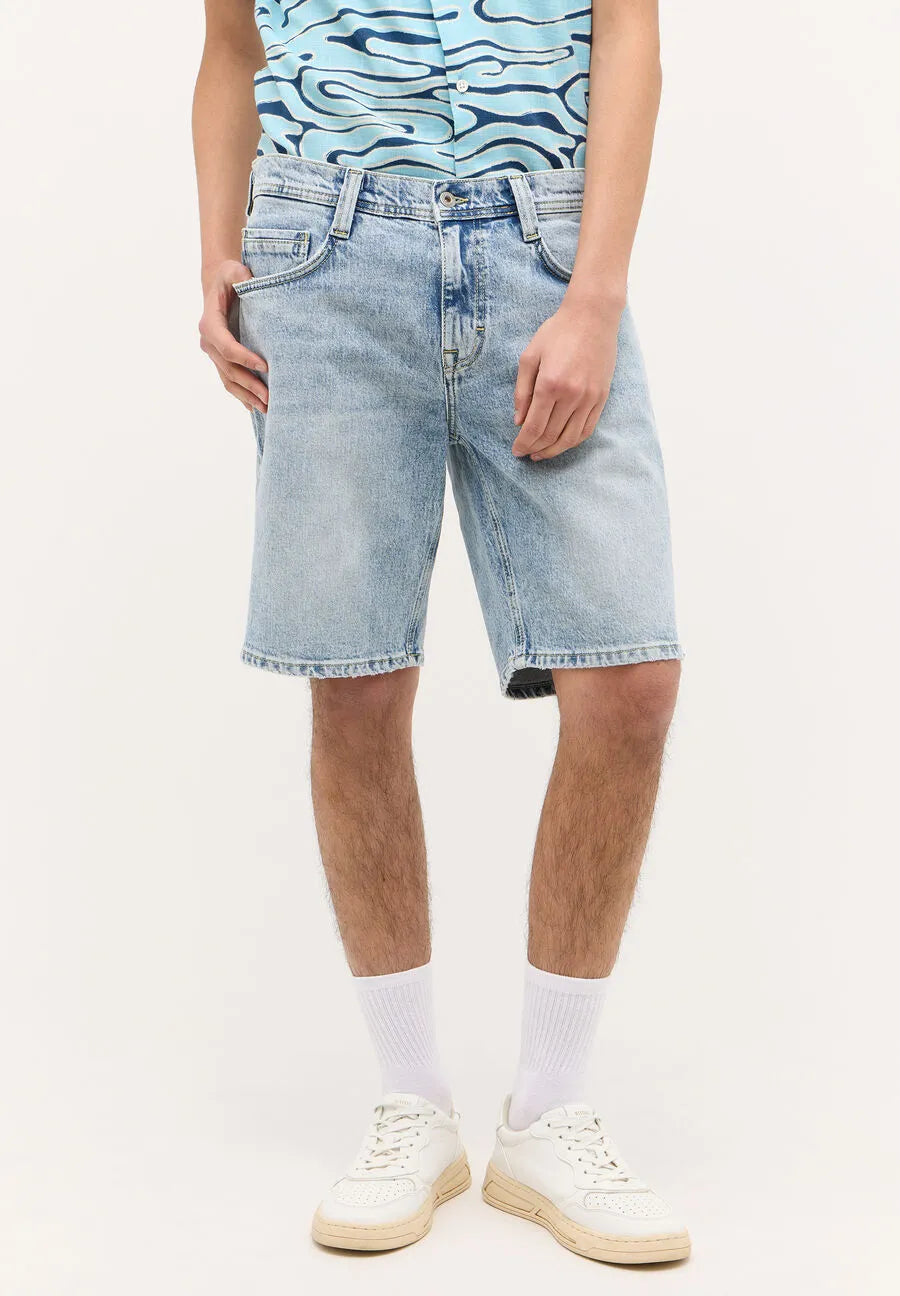 Męskie Szorty Mustang Style Denver Shorts Denim Blue 1015152 5000 212