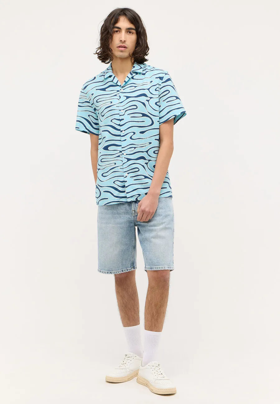 Męskie Szorty Mustang Style Denver Shorts Denim Blue 1015152 5000 212