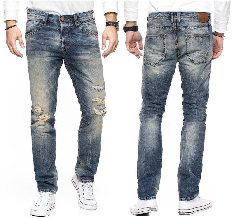 TOM TAILOR SPODNIE MĘSKIE AEDAN SLIM VINTAGE BLUE DENIM 6203519.00.12 COL. 1074