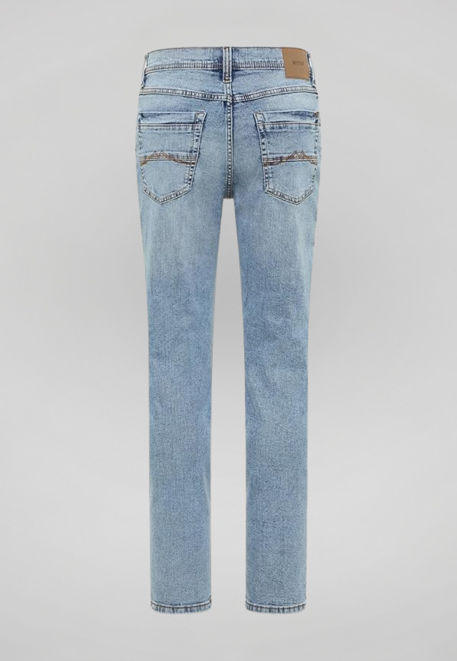 Męskie Spodnie Jeansowe Mustang Style Washington Straight Denim Blue 1016617 5000 202