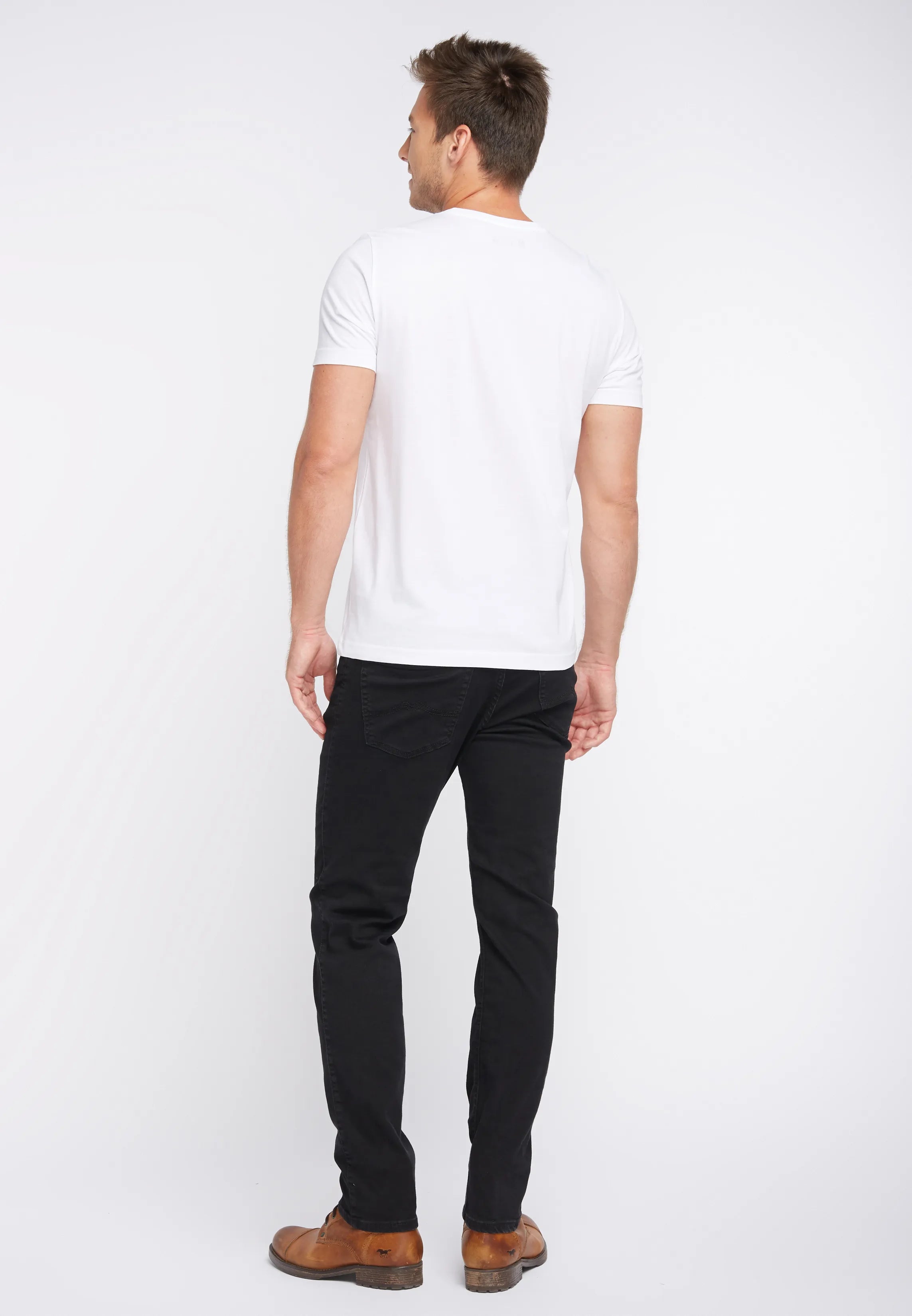 Męskie Spodnie Jeansowe Mustang Tramper Tapered Denim Black 1005088 4000 800