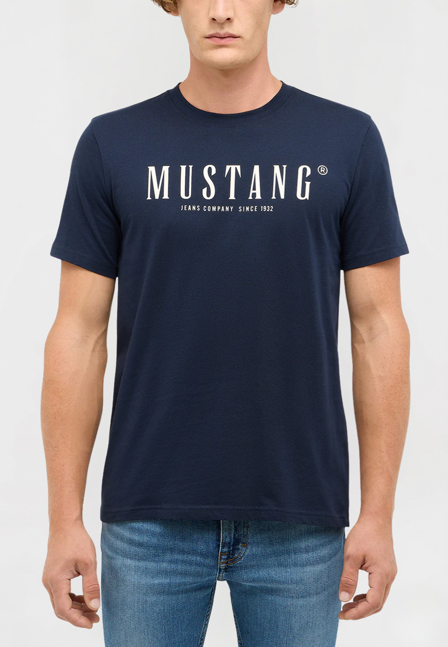 Męski T-Shirt Mustang Style Austin Dark Sapphire 1017125 4136