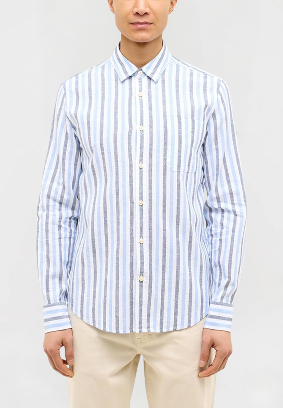 Męska Koszula Mustang Style Rawlins Blue Multi Bold Stripe 1016470 12745