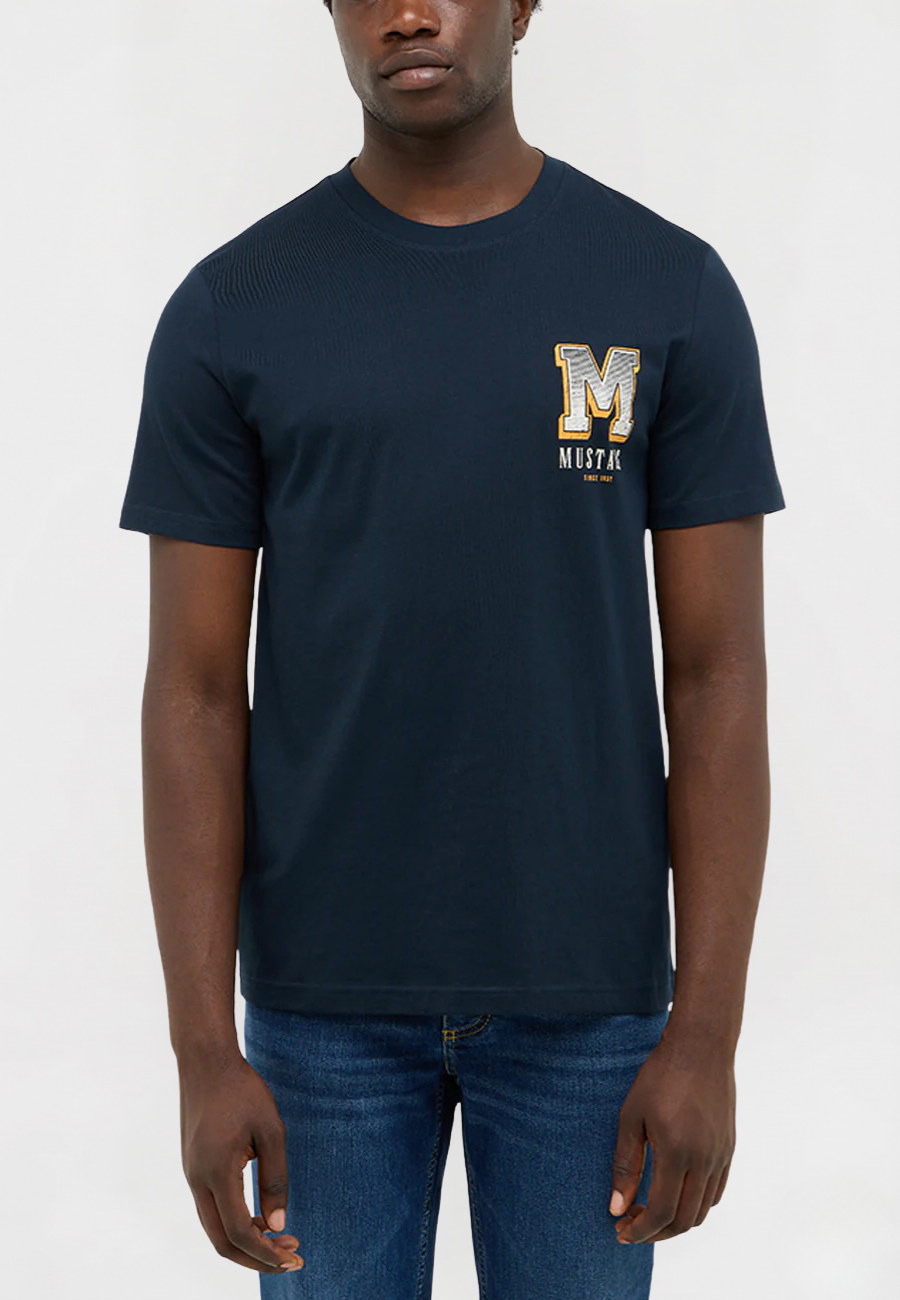 Męski T-Shirt Mustang Style Austin Dark Sapphire 1016868 4136