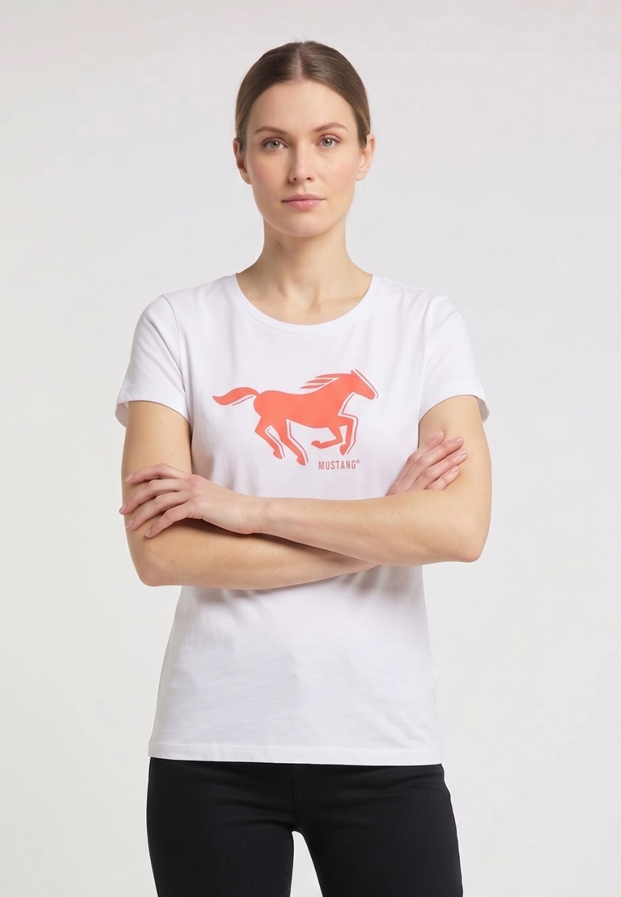Damski T-Shirt Mustang Style Loa General White 1016508 2045