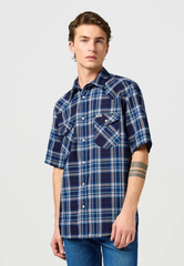 Meska Koszula Wrangler Ss Western Shirt Flamingo Indigo 112362947
