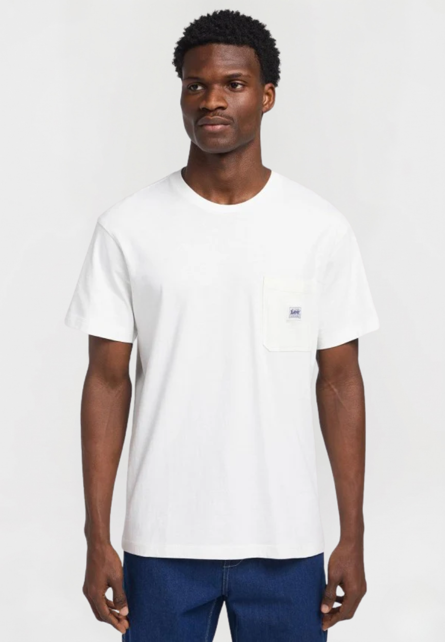 Meska Koszulka Lee WW Pocket Tee Ecru 112342988