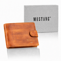 Skórzany Portfel Premium Rfid Mustang Denimo Wallet Side Opening With Button