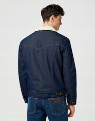 Męska Kurtka Jeansowa Wrangler Sherpa Denim Jacket Clean Rinse 112371364