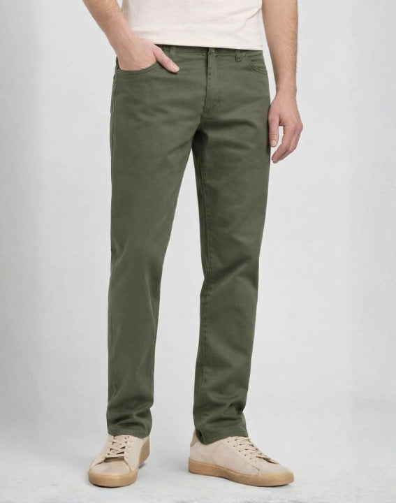 Męskie Spodnie Materiałowe Lee Slim Fit MVP Olive Moss 112376325