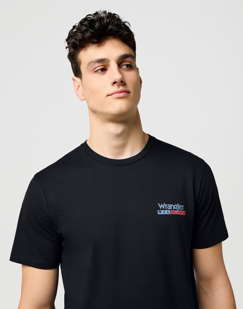 Męska Koszulka Wrangler Small Americana Tee Black 112371411