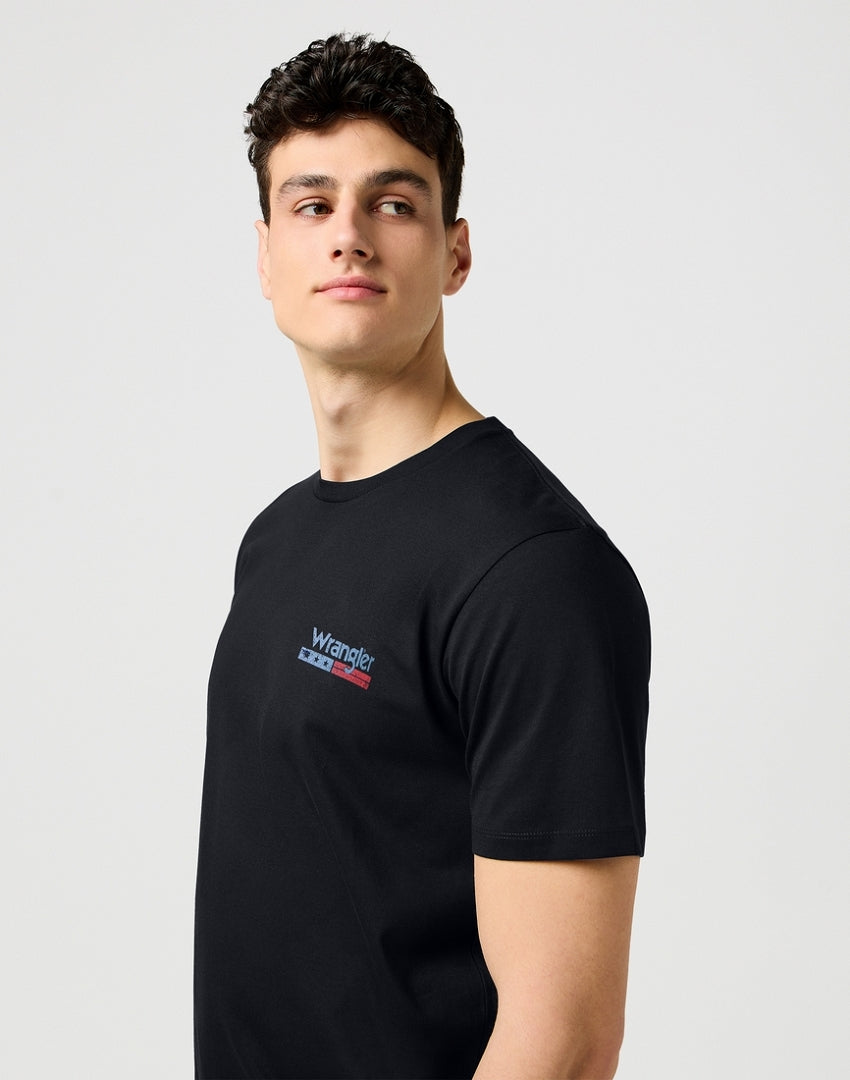 Męska Koszulka Wrangler Small Americana Tee Black 112371411