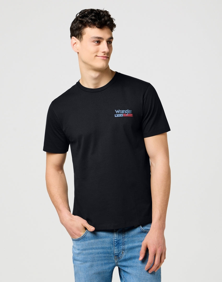 Męska Koszulka Wrangler Small Americana Tee Black 112371411