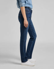 DAMSKIE SPODIE JEANSOWE LEE MARION STRAIGHT MID WORN IN RAY L301NOWH 112105868