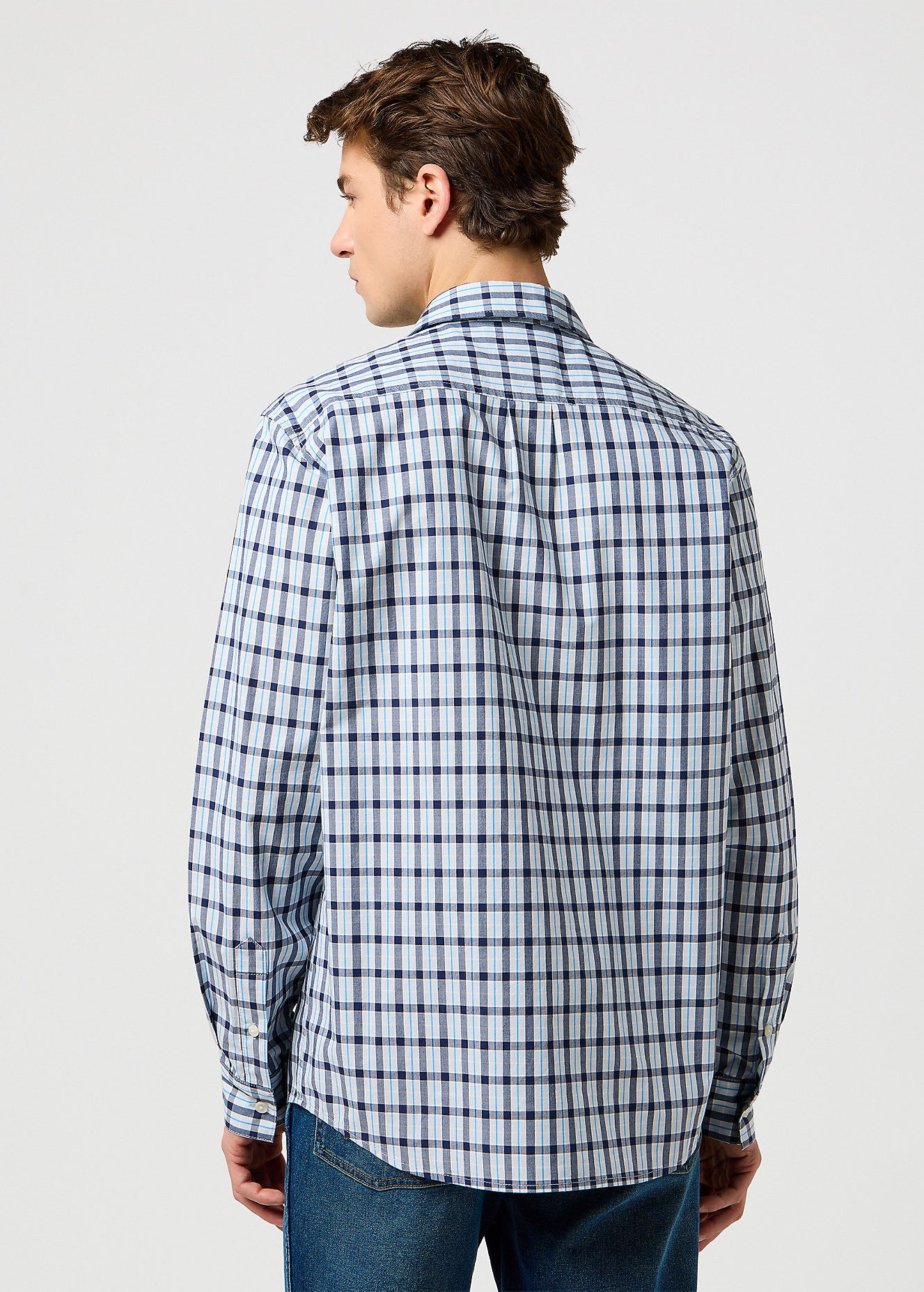 Męska Koszula Wrangler 1 Pkt Shirt Cerulean 112371552