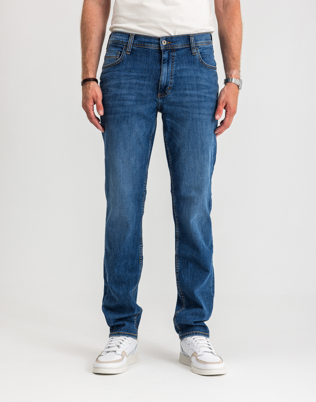 Męskie Spodnie Jeansowe Mustang Style Washington Straight Denim Blue 1017119 5000 782