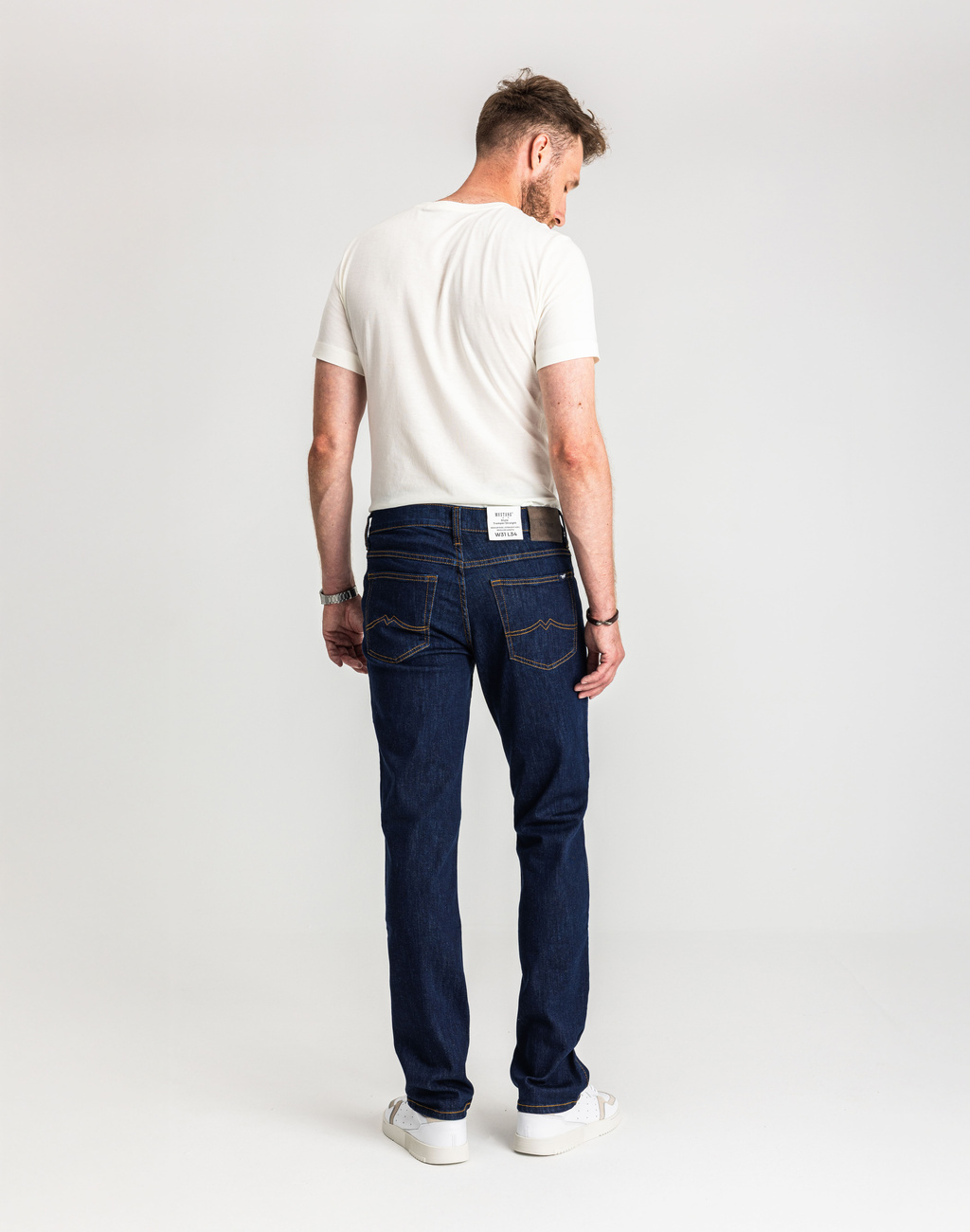 Męskie Spodnie Jeansowe Mustang Style Tramper Straight Denim Blue 1017121 5000 901