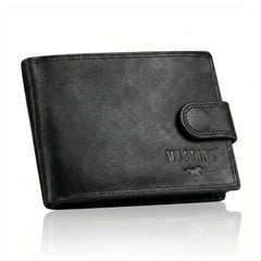 Mustang Denimo Wallet Męski Portfel Skórzany Pojemny Na Karty Premium Black Rfid