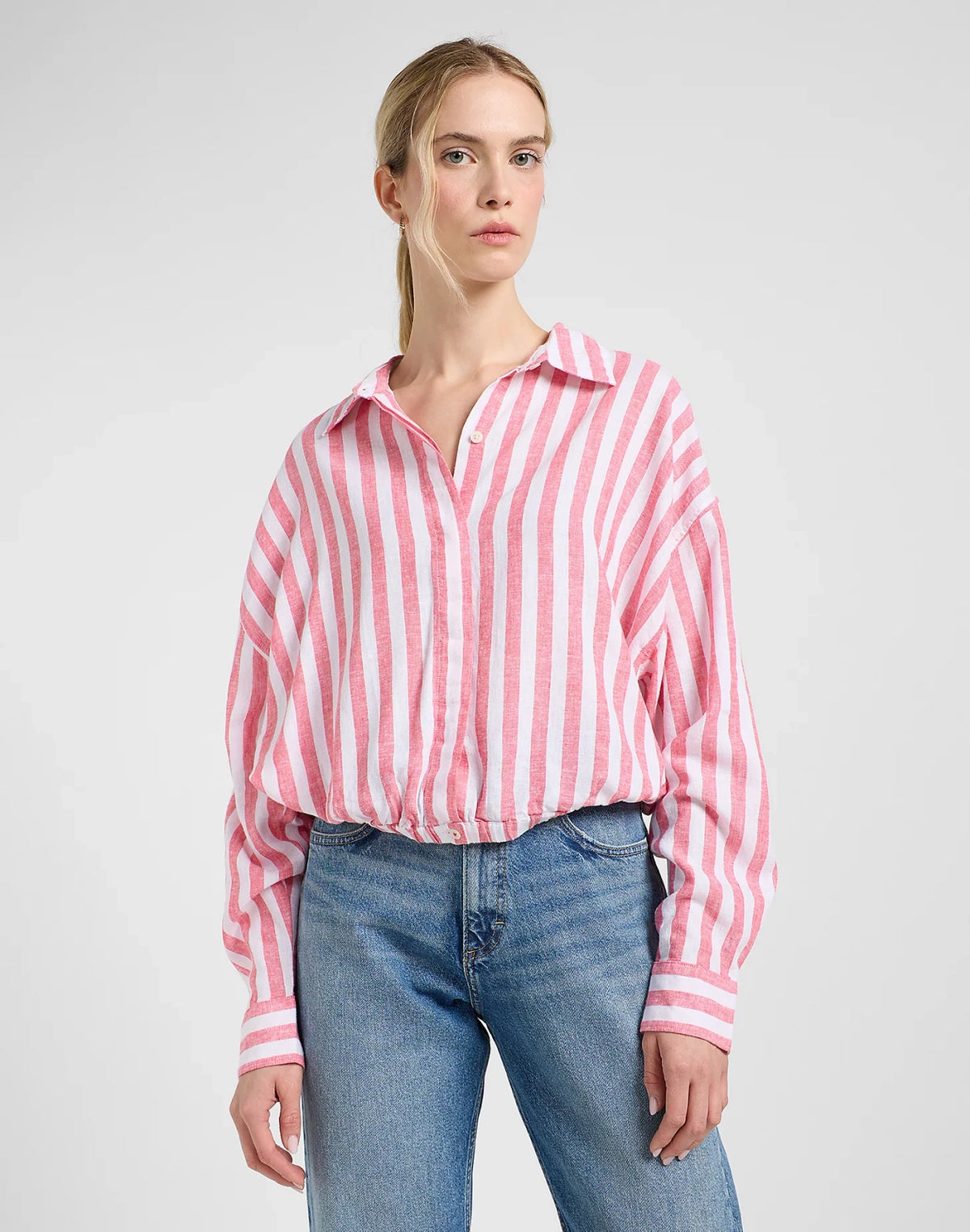 Damska Koszula Lee Elasticated Shirt Lychee Awning 112363502