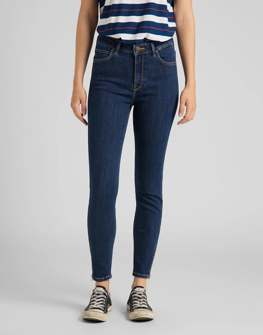 DAMSKIE SPODNIE JEANSOWE LEE Scarlett High Zip STONE TRAVIS L31BMOBJ 112107036