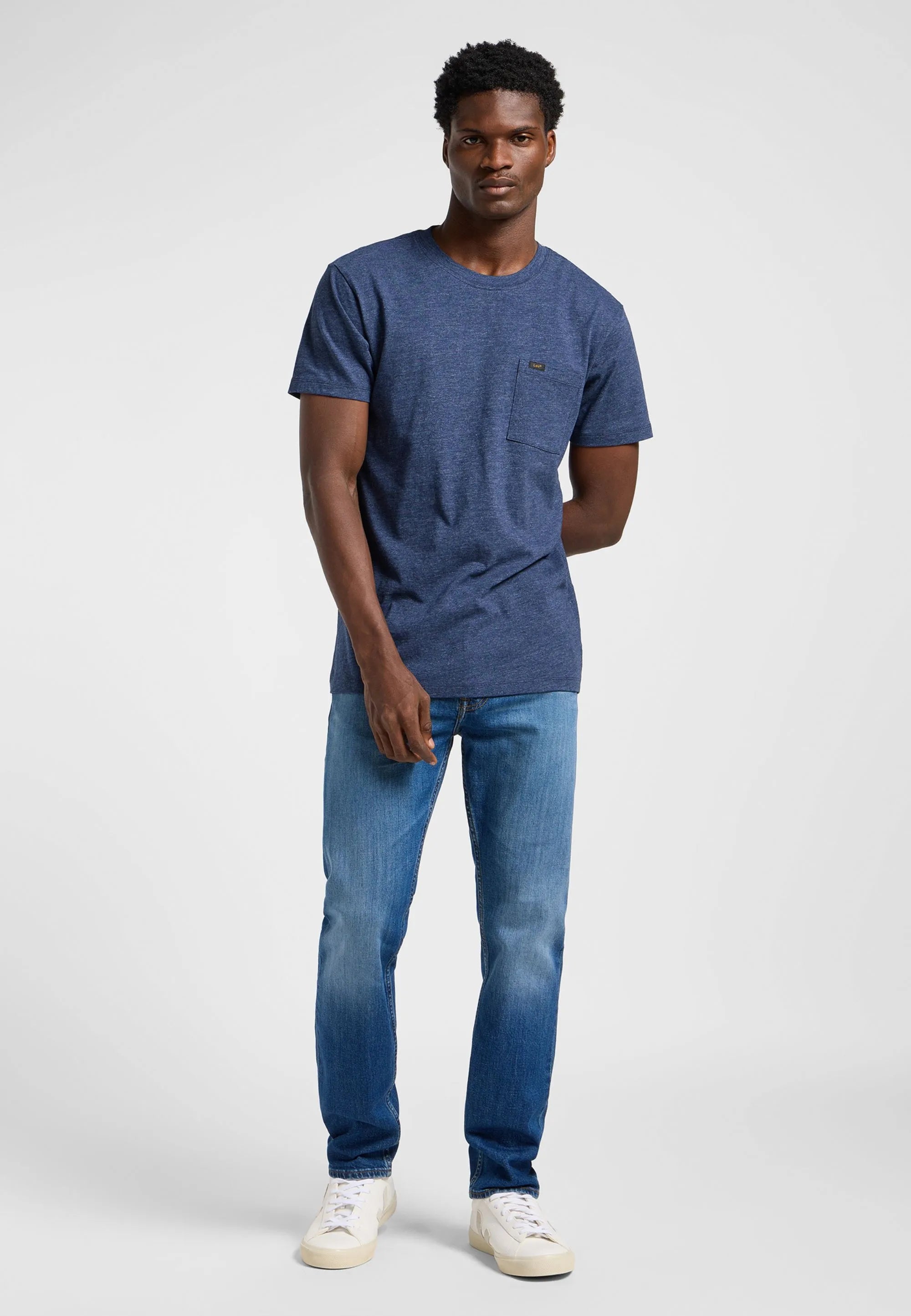 T-Shirt Męski Lee Ultimate Pocket Tee Navy Mele 112365463
