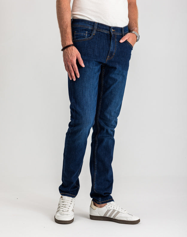 Męskie Spodnie Jeansowe Mustang Style Oregon Tapered Denim Blue 1017123 5000 882