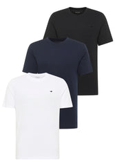 3 Pak T-Shirt Mustang Style Alex Biała Granatowa Czarna Logo Haft