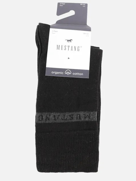 3 pack Męskie Skarpety MUSTANG black MU31039 – 9999