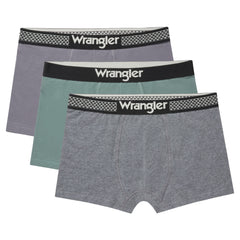 3PAK MĘSKIE BOKSERKI WRANGLER TRUNKS BRODIE CHARCOAL MARL/DARK FOREST/POPPYSEED U5_22225_WRA