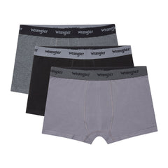 3PAK MĘSKIE BOKSERKI WRANGLER TRUNKS OLIVER CHARCOAL MARL/BLACK/POPPYSEED U5_22222_WRA