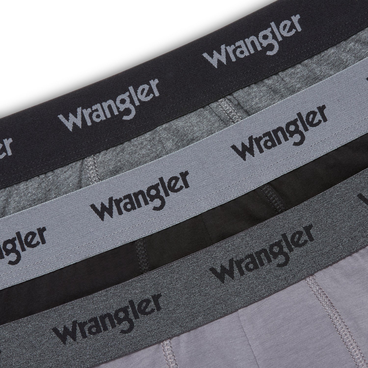 3PAK MĘSKIE BOKSERKI WRANGLER TRUNKS OLIVER CHARCOAL MARL/BLACK/POPPYSEED U5_22222_WRA