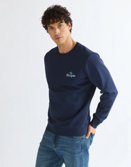 BLUZA MĘSKA WRANGLER AMERICANA CREW BLACK IRIS 112387806