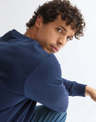BLUZA MĘSKA WRANGLER AMERICANA CREW BLACK IRIS 112387806