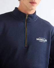 BLUZA MĘSKA WRANGLER FUNNEL NECK ZIP BLACK IRIS 112387807