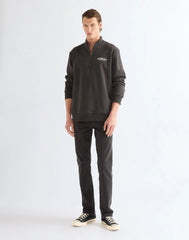 BLUZA MĘSKA WRANGLER FUNNEL NECK ZIP FADED BLACK 112387744
