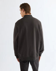 BLUZA MĘSKA WRANGLER FUNNEL NECK ZIP FADED BLACK 112387744
