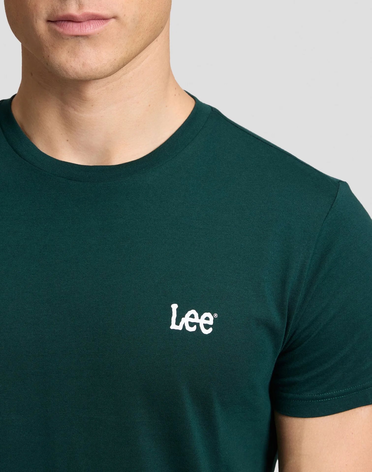 BLUZKI MĘSKIE LEE MULTI PACK CREW JADE FOREST WHITE 112387305