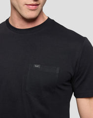 BLUZKI MĘSKIE LEE POCKET TEE BLACK 112387254