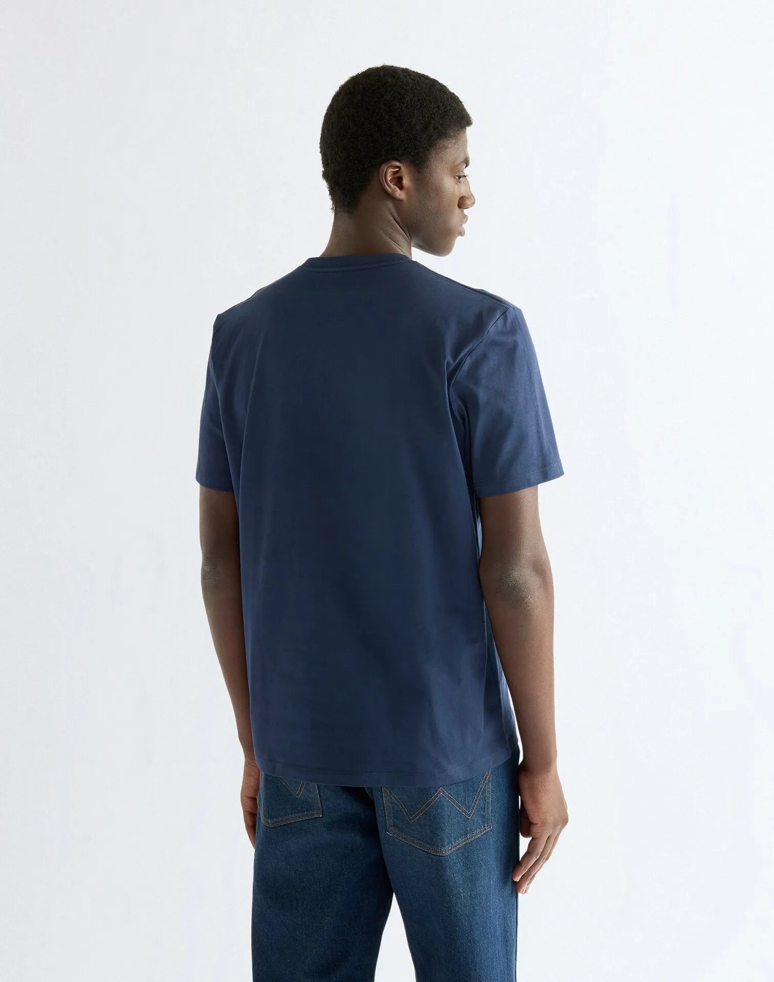 BLUZKI MĘSKIE WRANGLER AMERICANA TEE BLACK IRIS 112387008